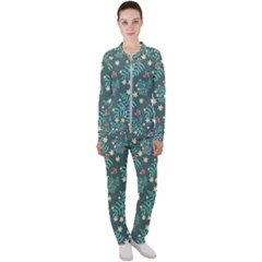 Illustration Pattern Seamless Casual Jacket and Pants Set