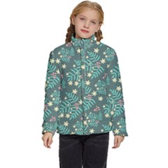 Illustration Pattern Seamless Kids  Puffer Bubble Jacket Coat