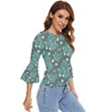 Illustration Pattern Seamless Bell Sleeve Top View3