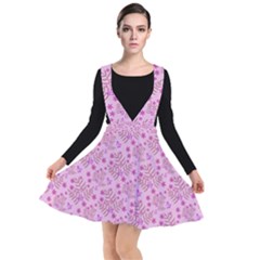 Illustration Pattern Seamless Plunge Pinafore Dress