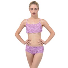 Illustration Pattern Seamless Layered Top Bikini Set