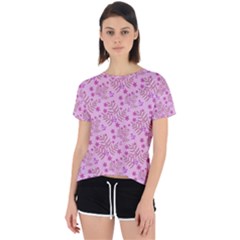 Illustration Pattern Seamless Open Back Sport T-shirt