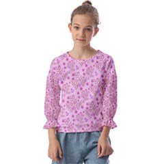 Illustration Pattern Seamless Kids  Cuff Sleeve Top