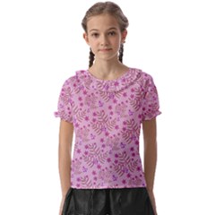 Illustration Pattern Seamless Kids  Frill Chiffon Blouse