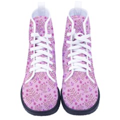 Illustration Pattern Seamless Kid s High-top Canvas Sneakers by Maspions