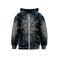 Ice Crystal Background Shape Frost Kids  Zipper Hoodie