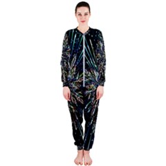 Ice Crystal Background Shape Frost Onepiece Jumpsuit (ladies)