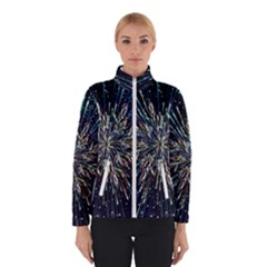 Ice Crystal Background Shape Frost Women s Bomber Jacket by Maspions