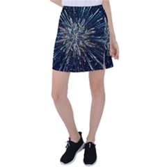 Ice Crystal Background Shape Frost Tennis Skirt by Maspions