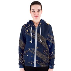 Starsstar Glitter Women s Zipper Hoodie