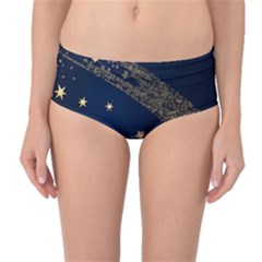 Starsstar Glitter Mid-waist Bikini Bottoms by Maspions