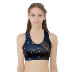 Starsstar Glitter Sports Bra With Border