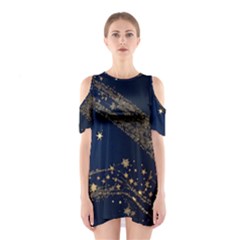 Starsstar Glitter Shoulder Cutout One Piece Dress