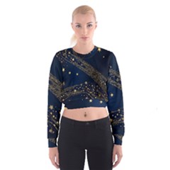 Starsstar Glitter Cropped Sweatshirt