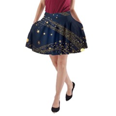 Starsstar Glitter A-line Pocket Skirt