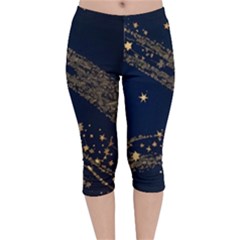 Starsstar Glitter Velvet Capri Leggings 