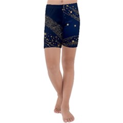 Starsstar Glitter Kids  Lightweight Velour Capri Yoga Leggings by Maspions