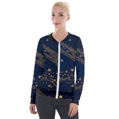 Starsstar Glitter Velvet Zip Up Jacket by Maspions