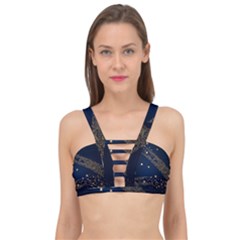 Starsstar Glitter Cage Up Bikini Top