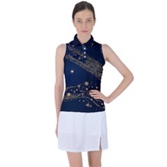 Starsstar Glitter Women s Sleeveless Polo T-shirt