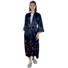 Starsstar Glitter Maxi Satin Kimono