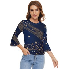 Starsstar Glitter Bell Sleeve Top