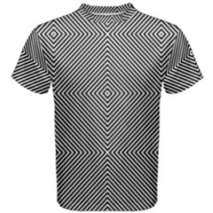 Abstract Diagonal Stripe Pattern Seamless Men s Cotton T-shirt