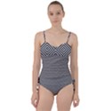 Abstract Diagonal Stripe Pattern Seamless Sweetheart Tankini Set View1