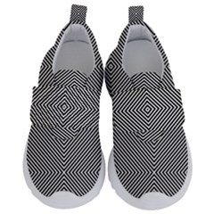 Abstract Diagonal Stripe Pattern Seamless Kids  Velcro No Lace Shoes by Maspions