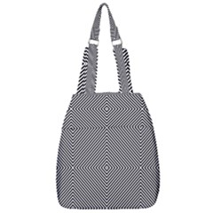 Abstract Diagonal Stripe Pattern Seamless Center Zip Backpack