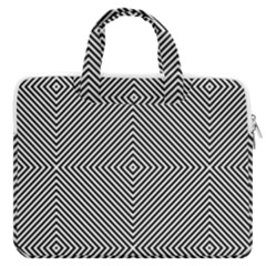 Abstract Diagonal Stripe Pattern Seamless Macbook Pro 13  Double Pocket Laptop Bag by Maspions