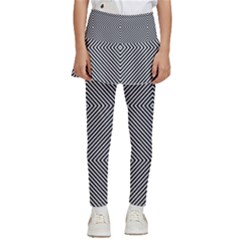 Abstract Diagonal Stripe Pattern Seamless Kids  Skirted Pants