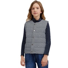 Abstract Diagonal Stripe Pattern Seamless Kid s Button Up Puffer Vest	