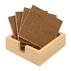 Abstract Diagonal Stripe Pattern Seamless Bamboo Coaster Set