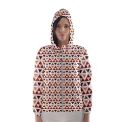 Geometric Tribal Pattern Design Women s Hooded Windbreaker