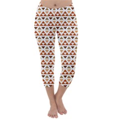 Geometric Tribal Pattern Design Capri Winter Leggings 