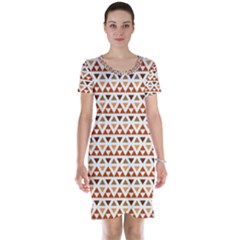 Geometric Tribal Pattern Design Short Sleeve Nightdress