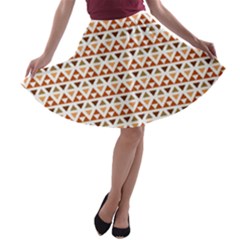 Geometric Tribal Pattern Design A-line Skater Skirt