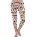 Geometric Tribal Pattern Design Capri Yoga Leggings View1