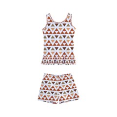 Geometric Tribal Pattern Design Kids  Boyleg Swimsuit