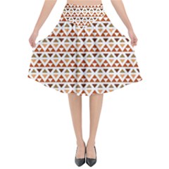 Geometric Tribal Pattern Design Flared Midi Skirt