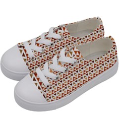 Geometric Tribal Pattern Design Kids  Low Top Canvas Sneakers