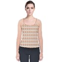 Geometric Tribal Pattern Design Velvet Spaghetti Strap Top View1