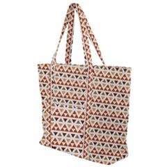 Geometric Tribal Pattern Design Zip Up Canvas Bag