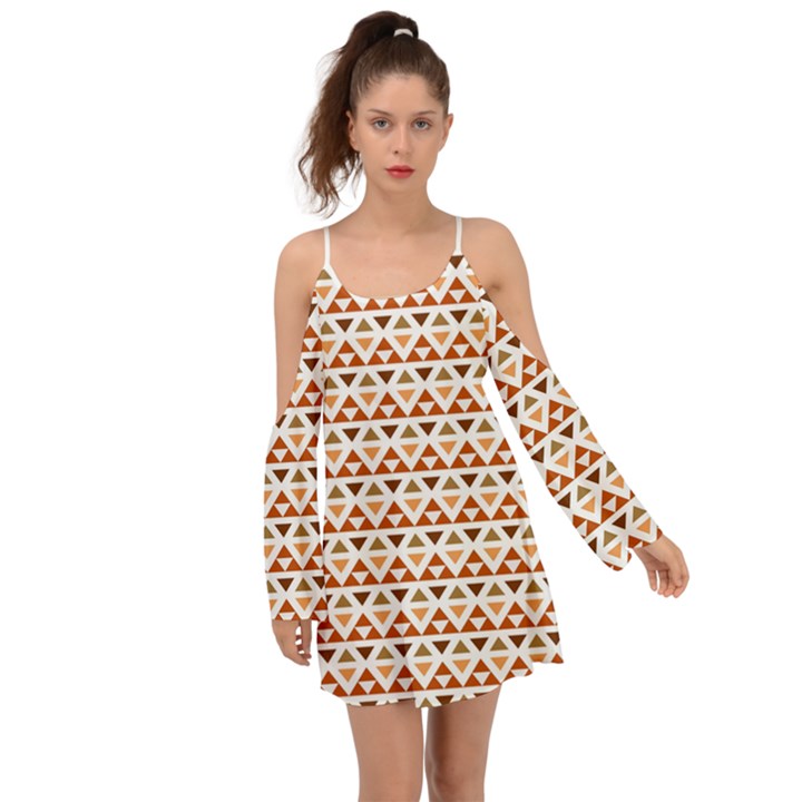 Geometric Tribal Pattern Design Boho Dress