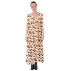 Geometric Tribal Pattern Design Button Up Maxi Dress by Maspions