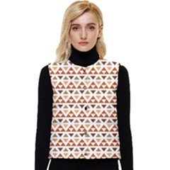 Geometric Tribal Pattern Design Women s Button Up Puffer Vest