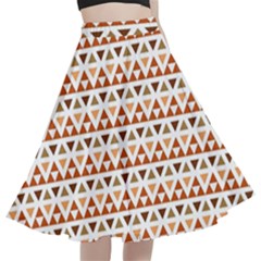 Geometric Tribal Pattern Design A-line Full Circle Midi Skirt With Pocket