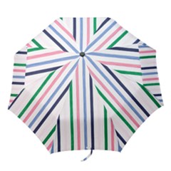 Stripes Pattern Abstract Retro Vintage Folding Umbrellas