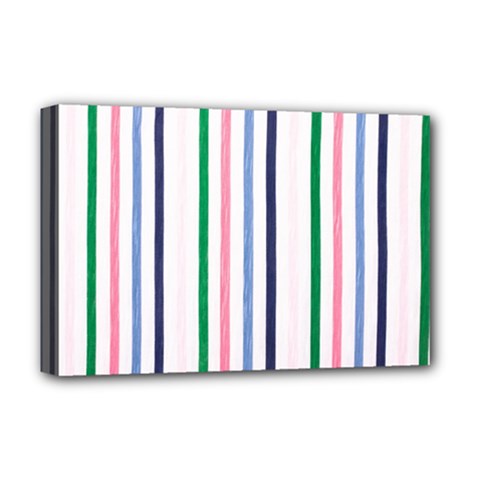 Stripes Pattern Abstract Retro Vintage Deluxe Canvas 18  X 12  (stretched)